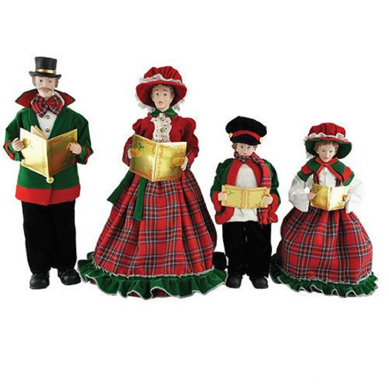 The Holiday Aisle® 4 Piece Christmas Day Caroler Figurine Set & Reviews
